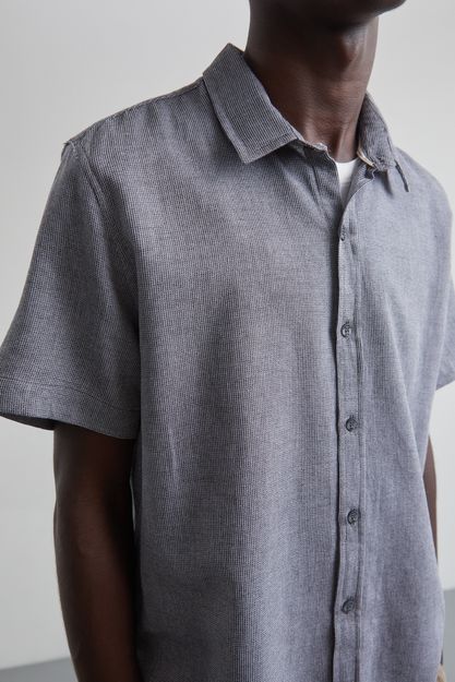 Camisa MC Texture Waffle Grafite -5-